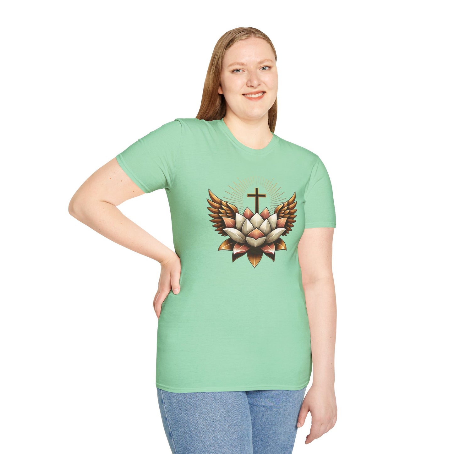 Faith-Inspired Lotus Design Women's T-Shirt
