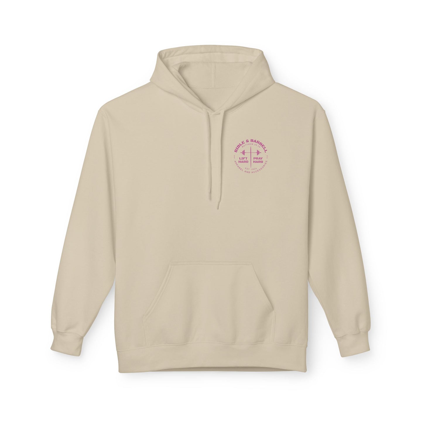 Bible & Barbell Pink Logo Hoodie