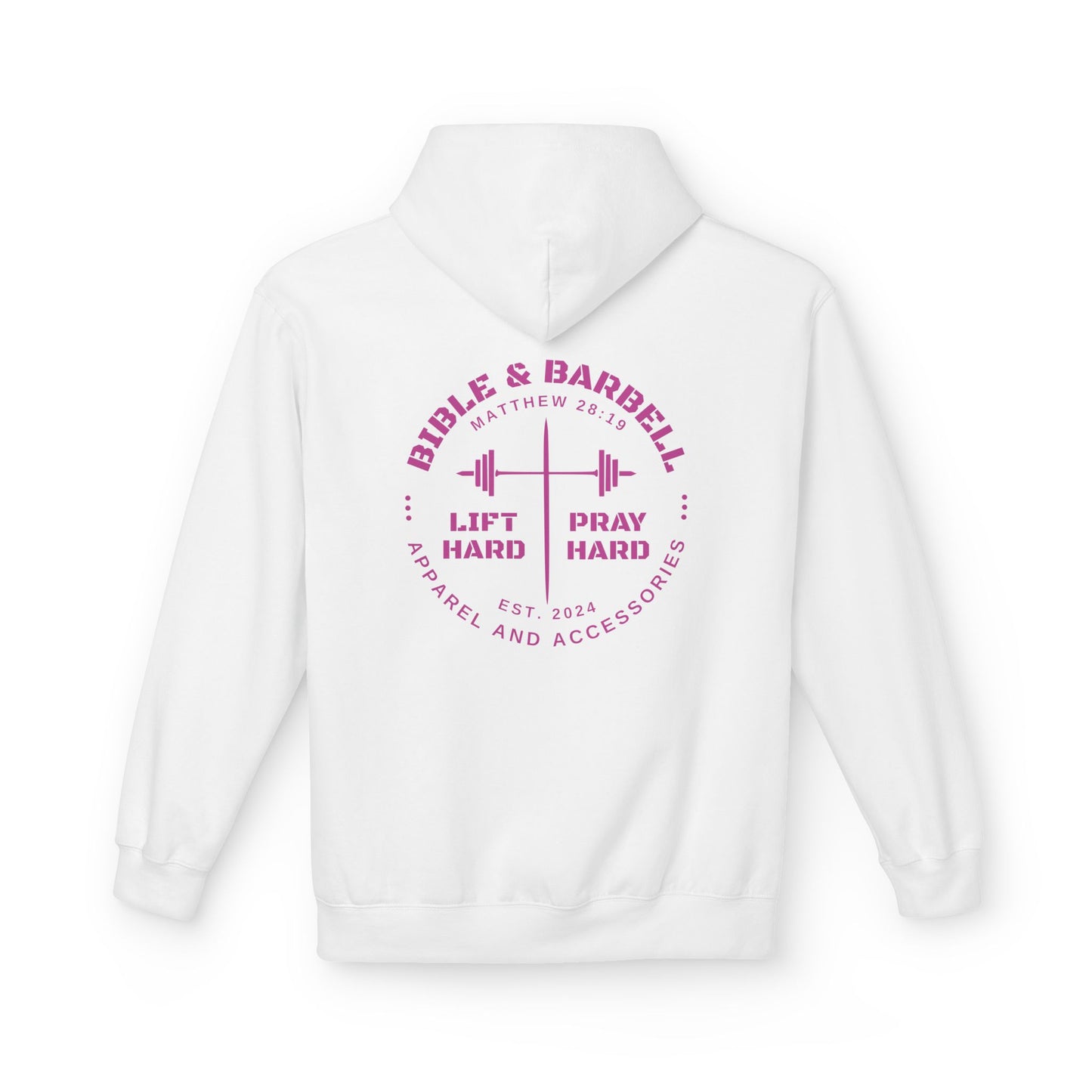 Bible & Barbell Pink Logo Hoodie
