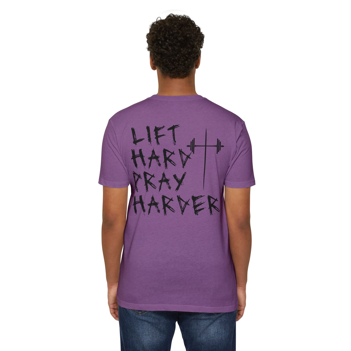 Lift Hard Pray Harder Unisex T-Shirt, Motivational Gym Tee