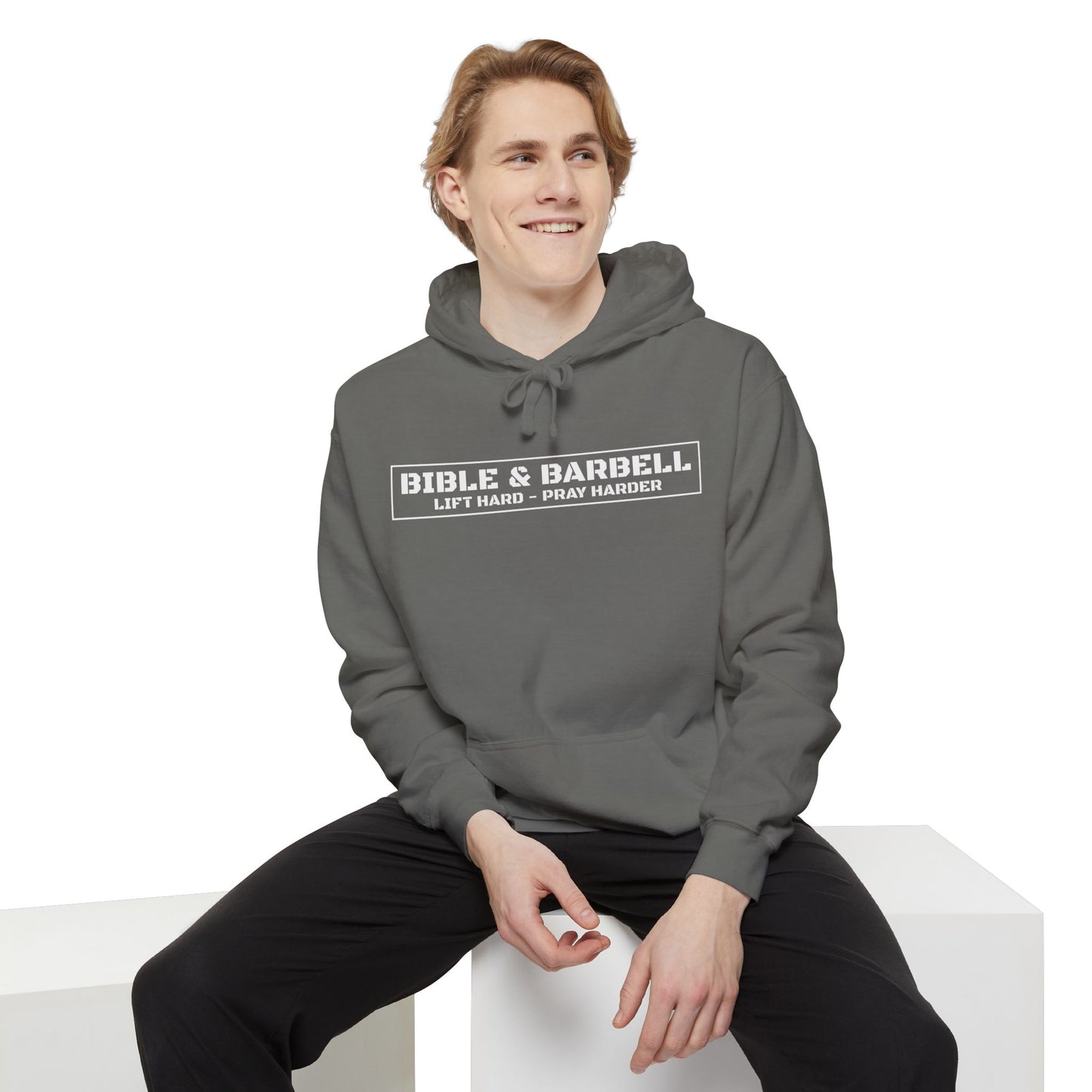 Bible & Barbell Logo Unisex Hoodie, Fitness Apparel for Gym Lovers