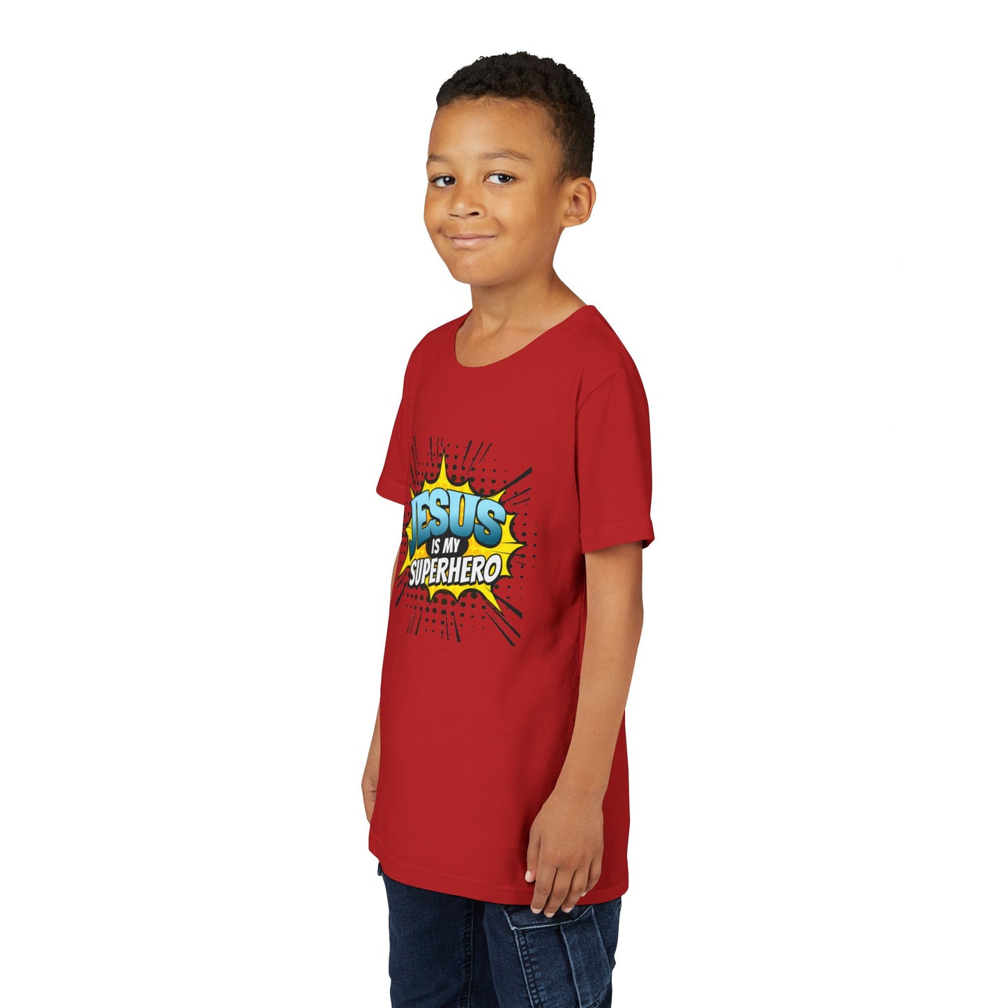 Jesus Is My Superhero Youth Tee