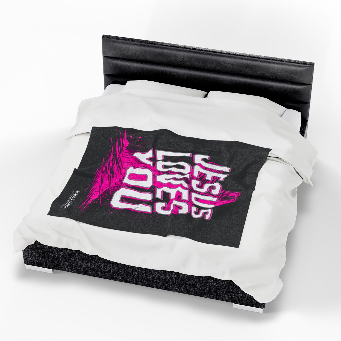 Jesus Loves You Velveteen Plush Throw Blanket