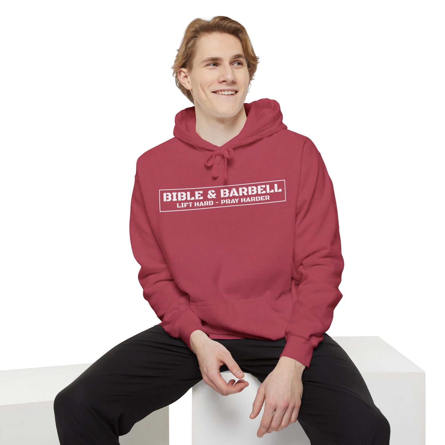 Bible & Barbell Logo Unisex Hoodie, Fitness Apparel for Gym Lovers