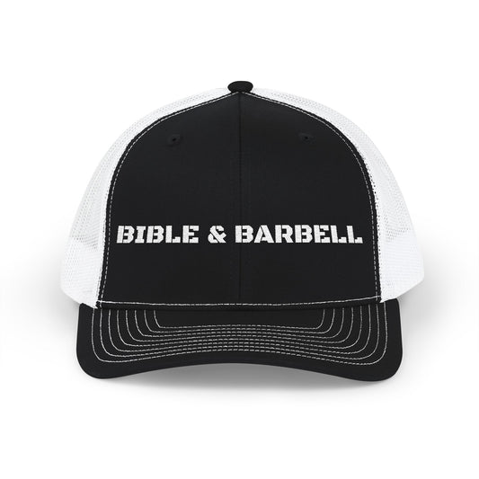 Bible & Barbell Snapback Trucker Cap (Embroidery)