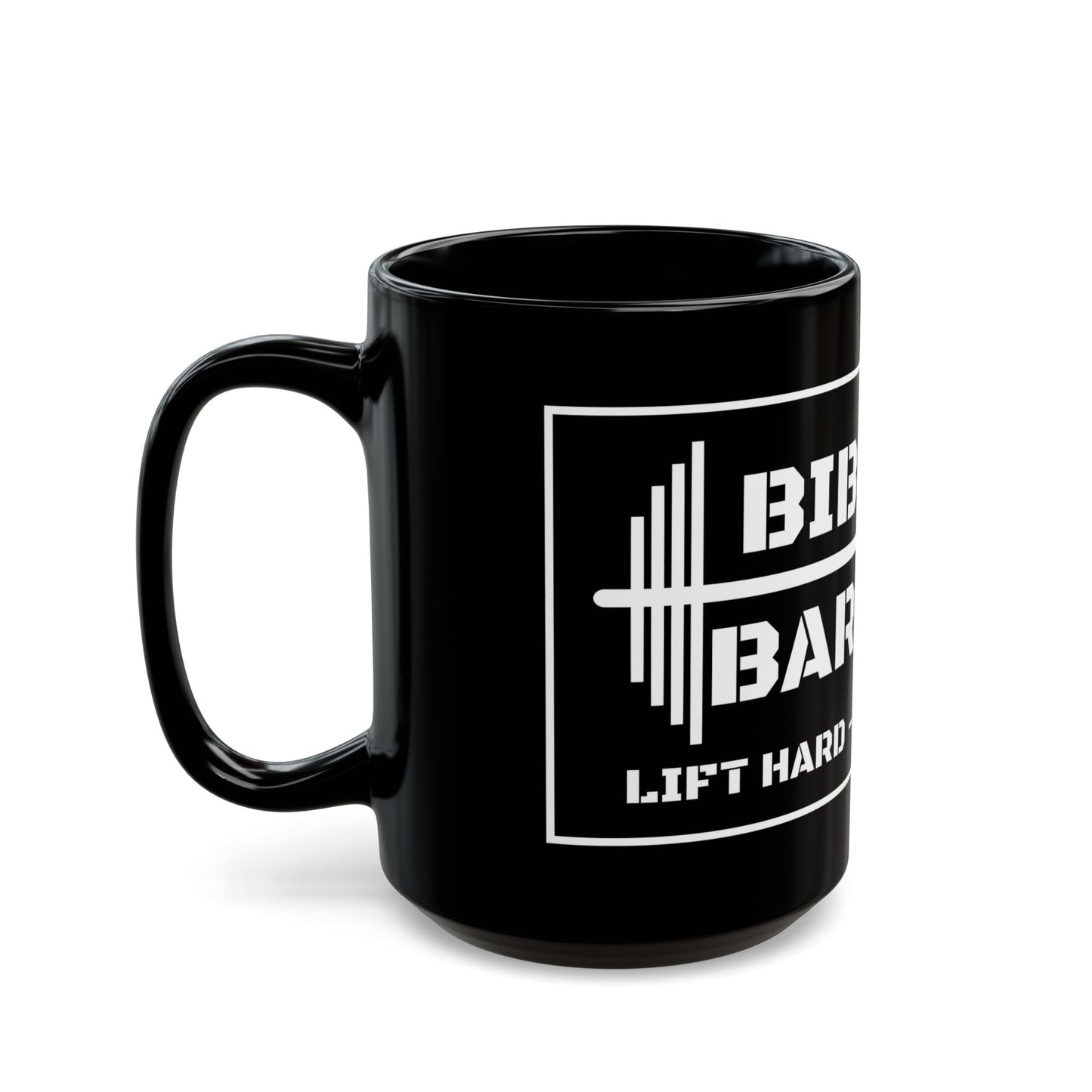 Bible & Barbell Black and White Coffee Mug