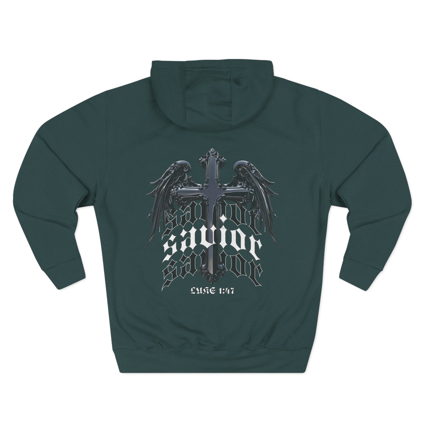 Luke 1:47 Savior Three-Panel Fleece Hoodie