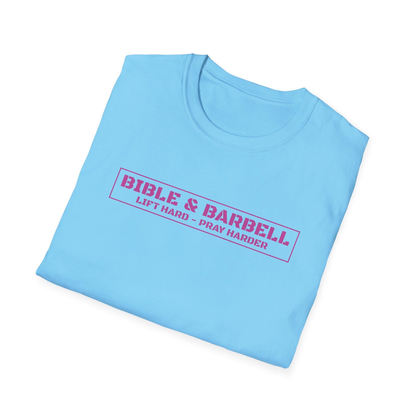 Bible & Barbell Pink Boxed Logo T-Shirt