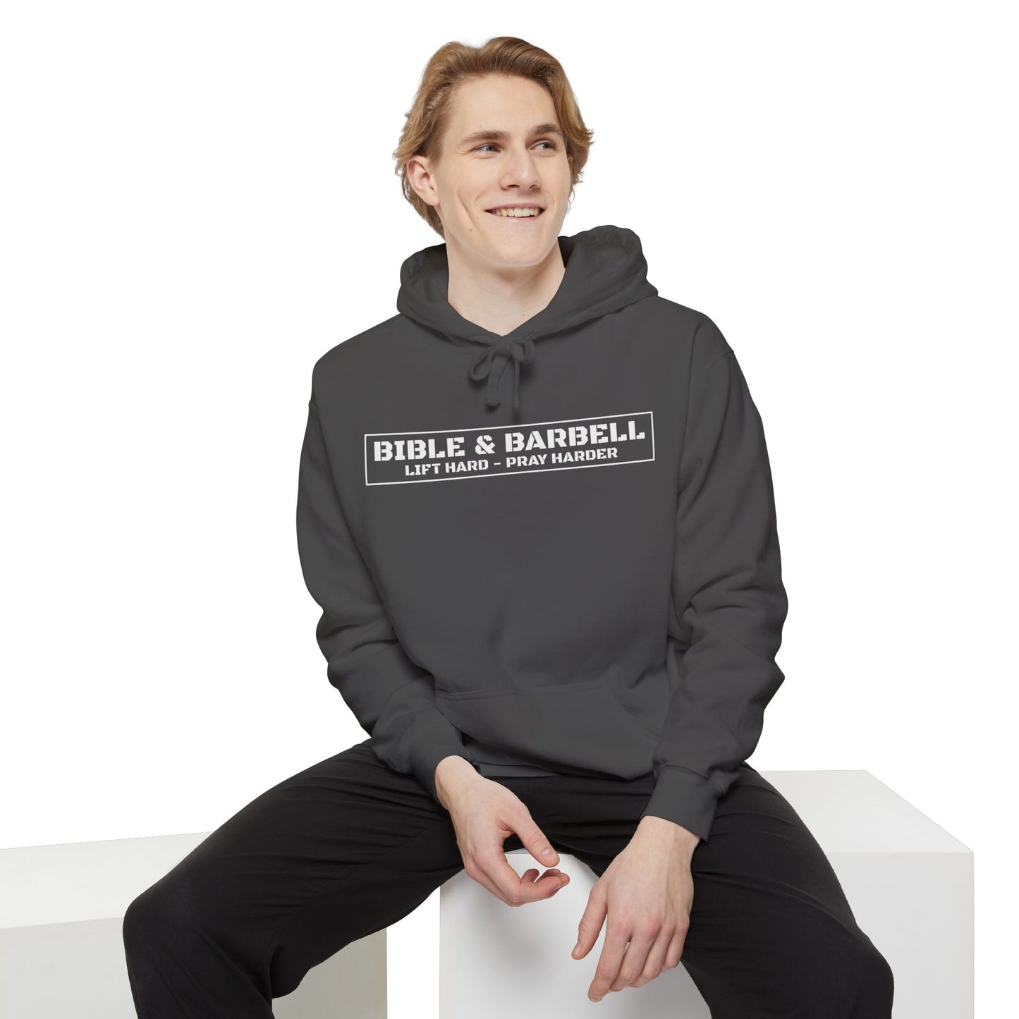 Bible & Barbell Logo Unisex Hoodie, Fitness Apparel for Gym Lovers