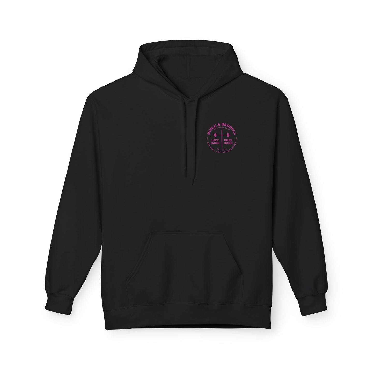 Bible & Barbell Pink Logo Hoodie