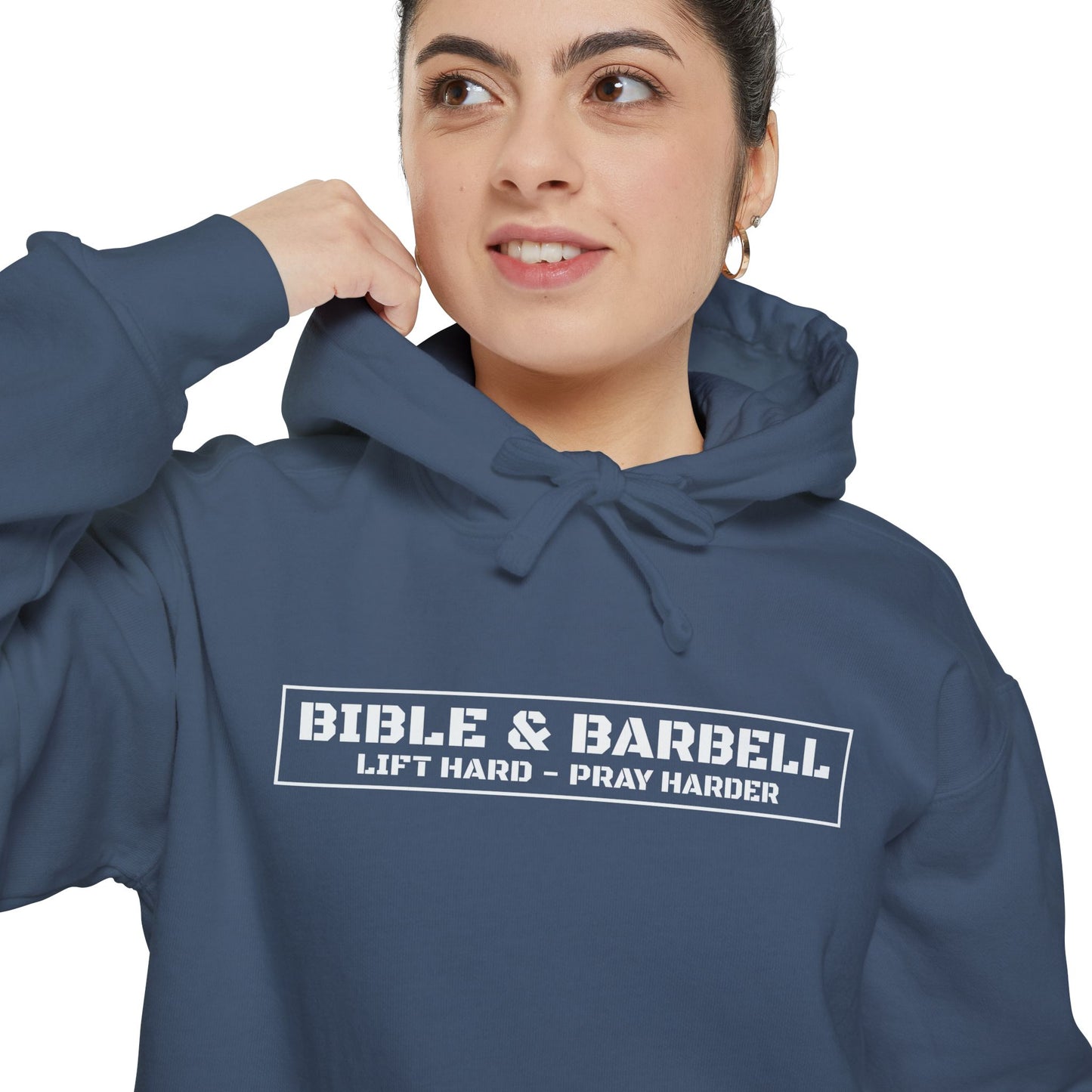 Bible & Barbell Logo Unisex Hoodie, Fitness Apparel for Gym Lovers