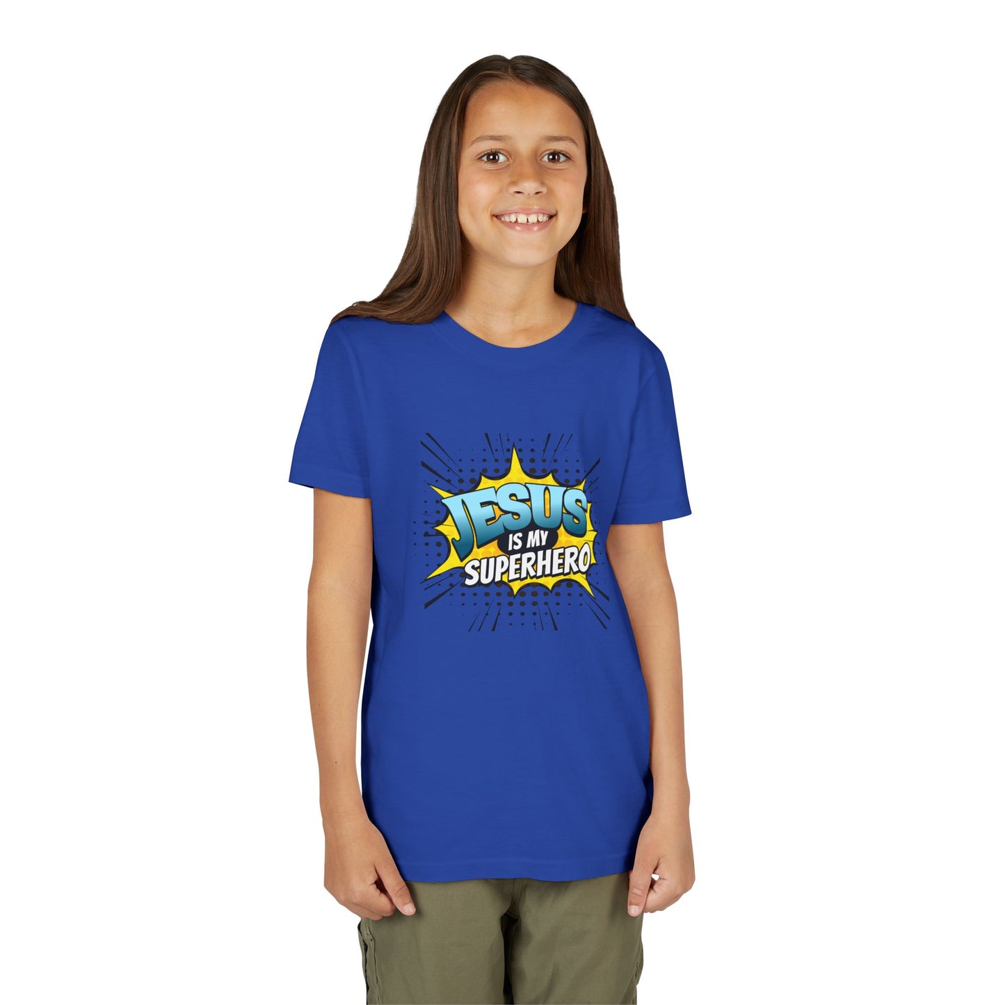 Jesus Is My Superhero Youth Tee