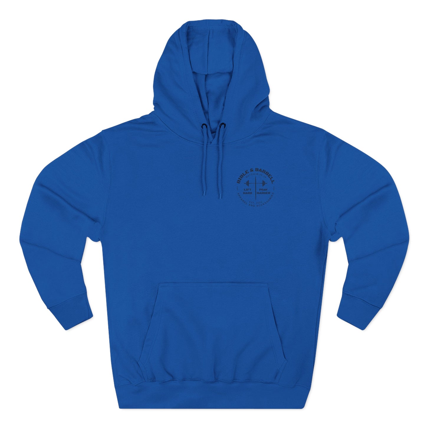 Bible & Barbell Logo Fleece Hoodie | Fitness Gift | Gym Apparel | Christian Hoodie | Workout Wear