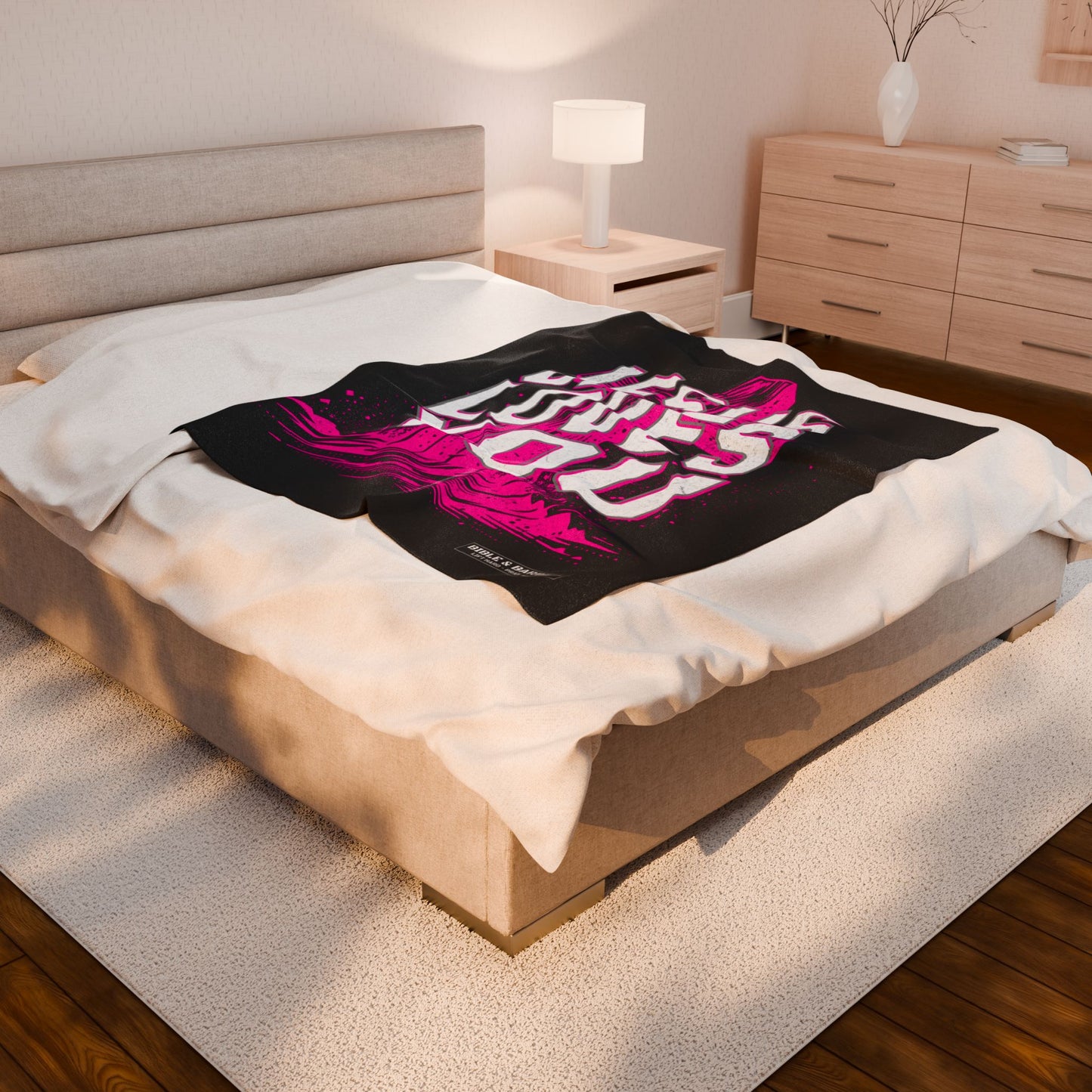 Jesus Loves You Velveteen Plush Throw Blanket