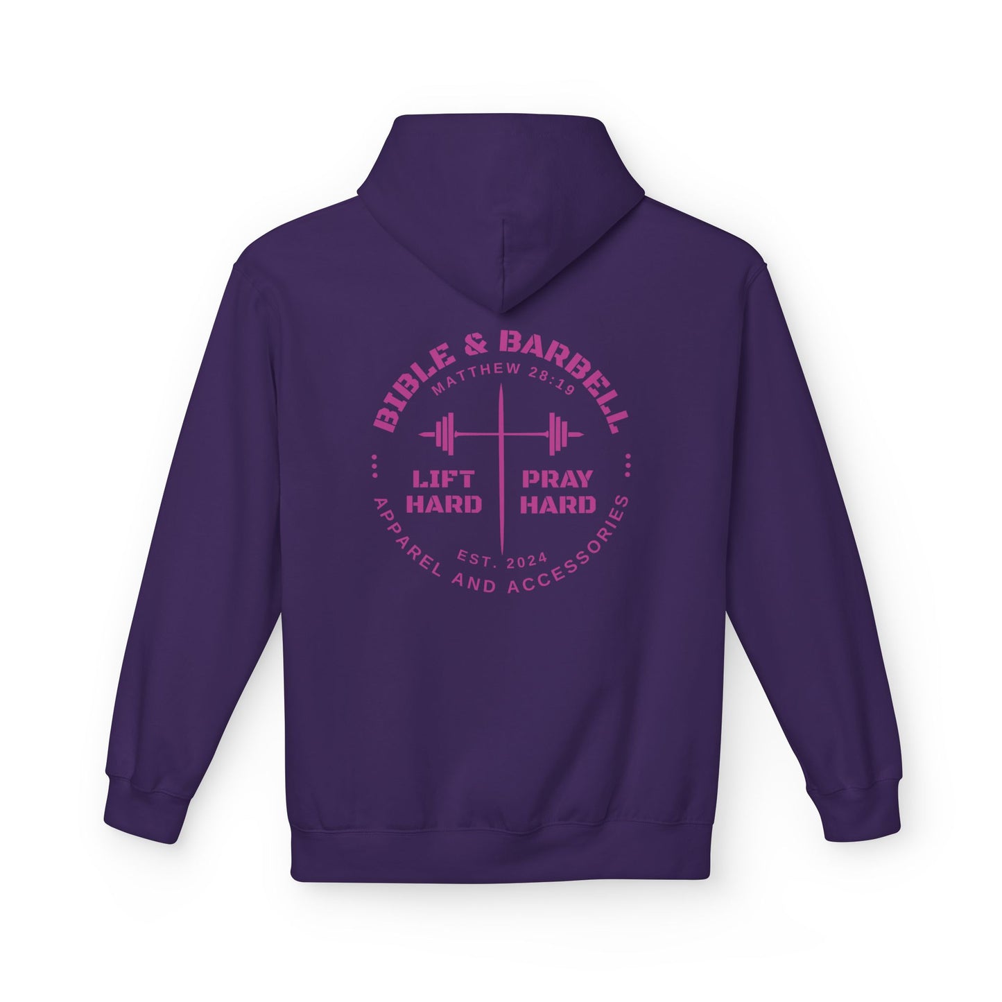 Bible & Barbell Pink Logo Hoodie