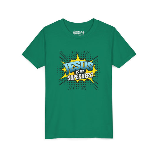 Jesus Is My Superhero Youth Tee