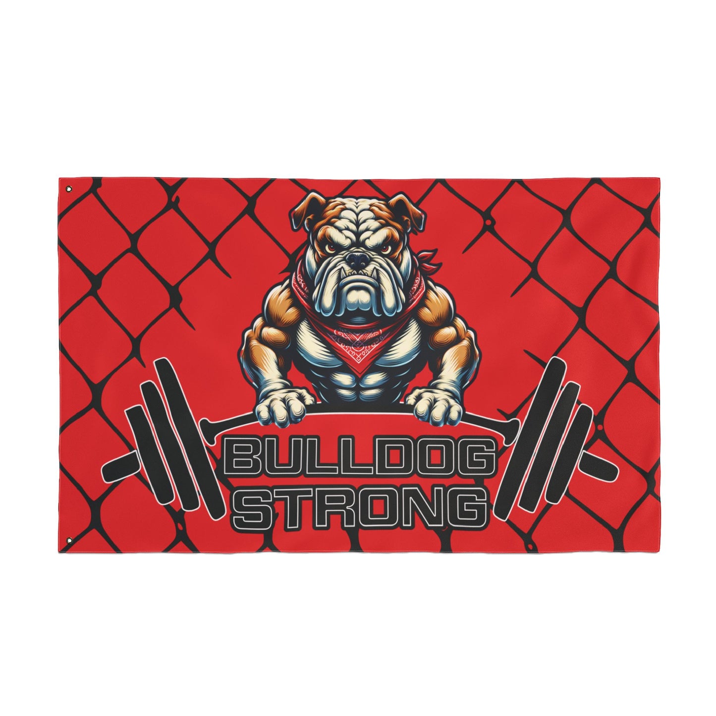 Bulldog Strong 3' x 5' Flag, Gym Decor