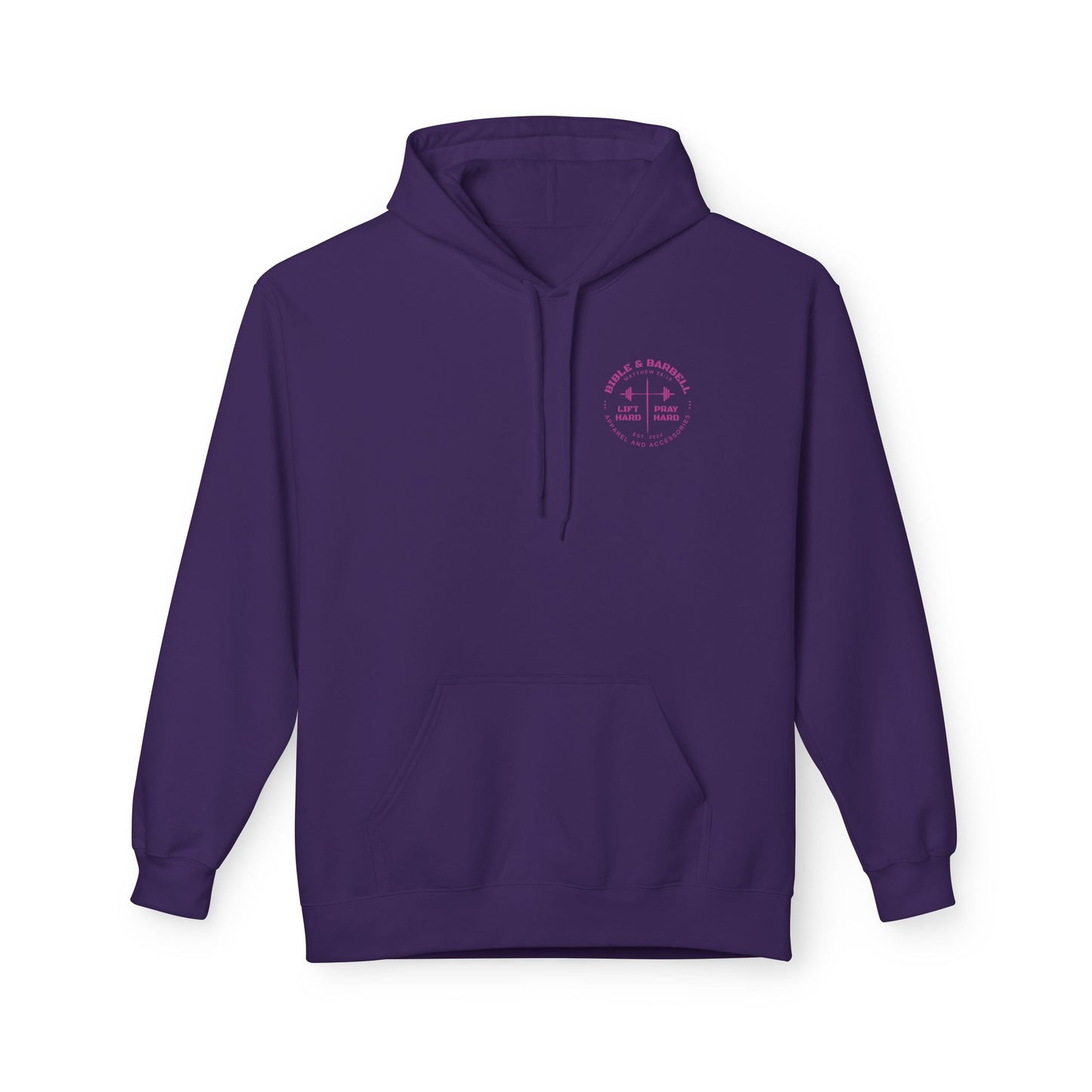 Bible & Barbell Pink Logo Hoodie