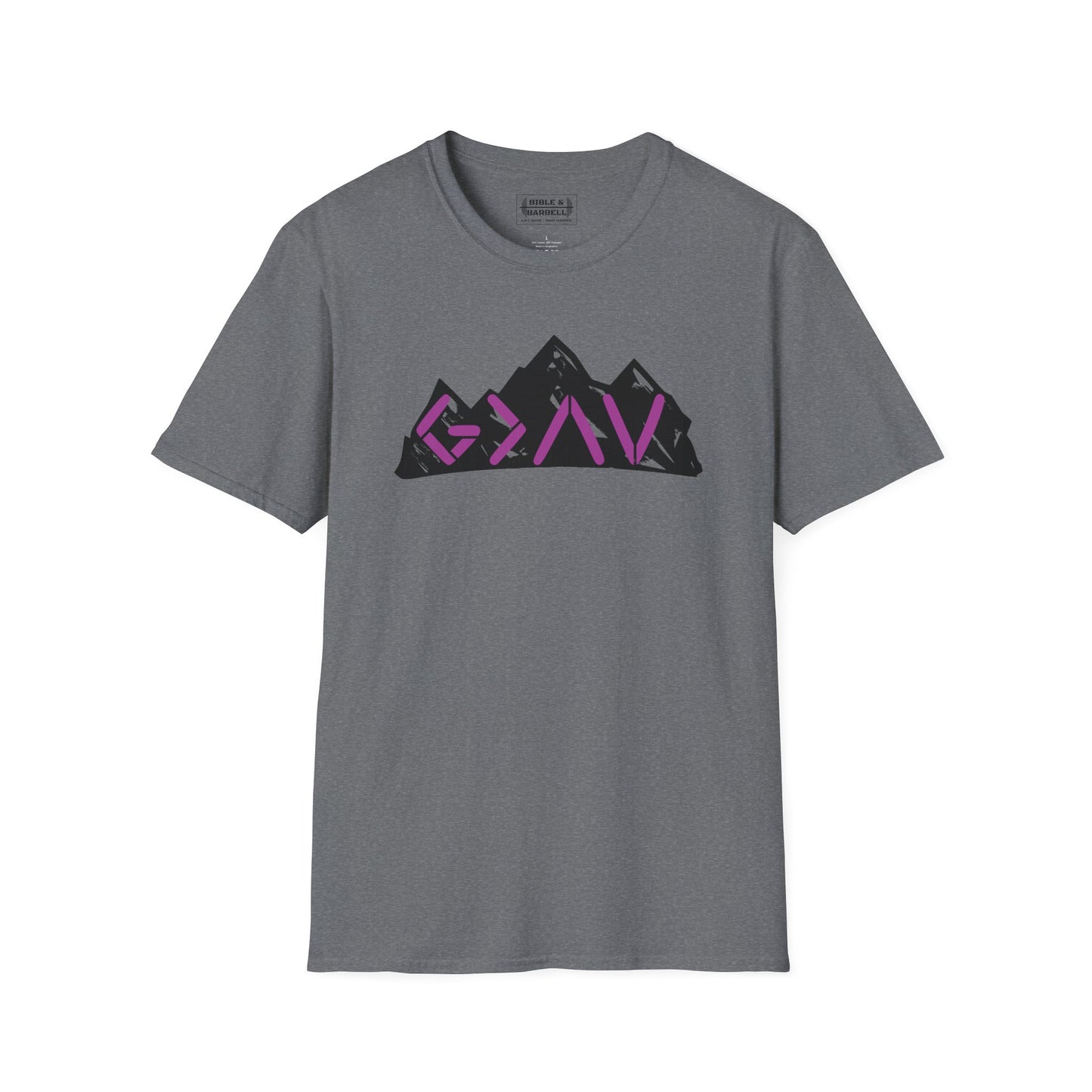 God Is Greater Mountain Vibes Unisex Softstyle T-Shirt