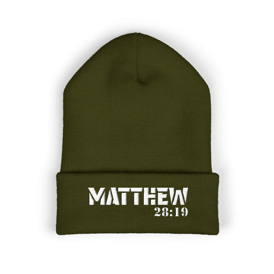 Matthew 28:19 Classic Cuffed Beanie (Embroidery)