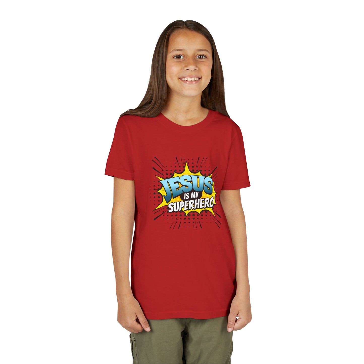 Jesus Is My Superhero Youth Tee