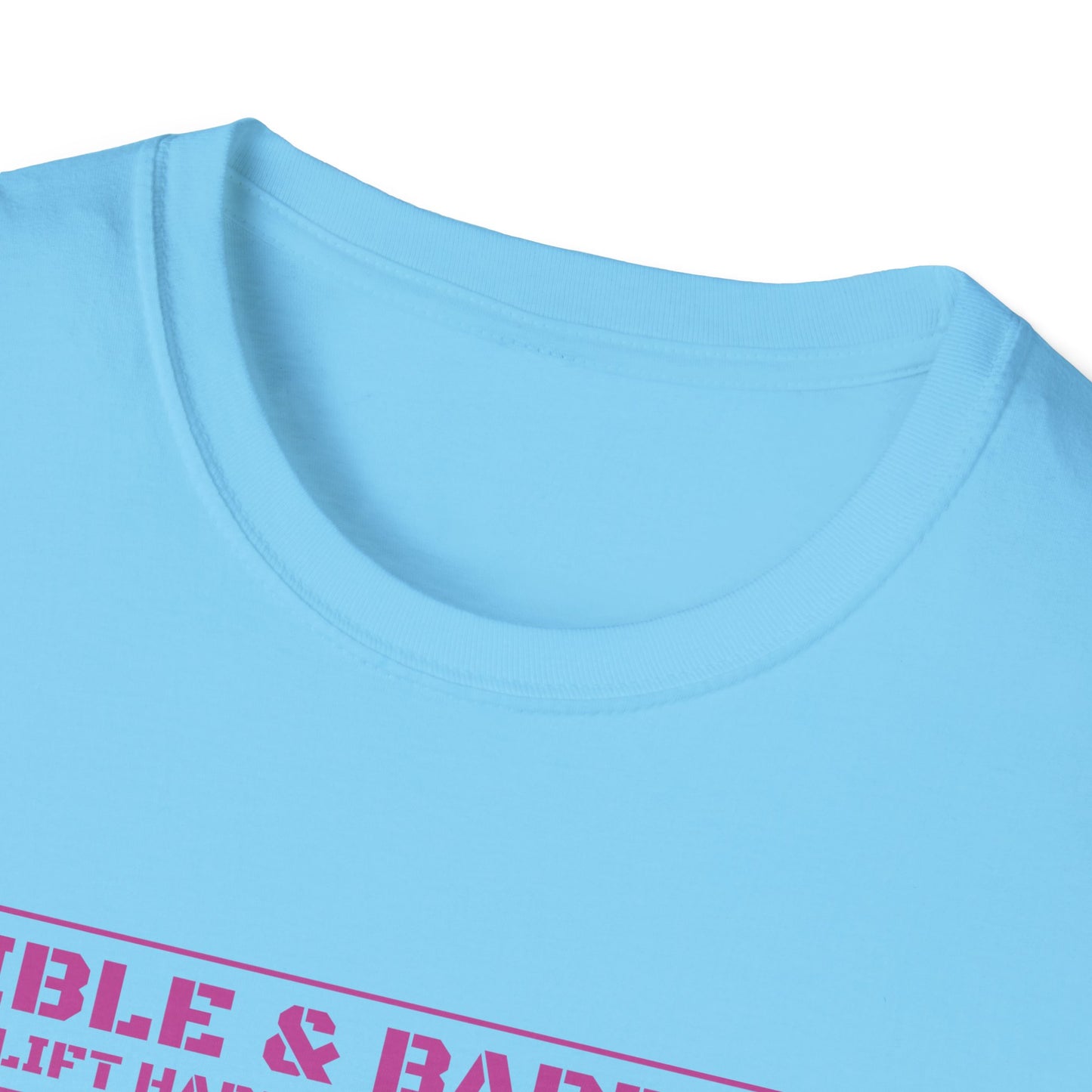 Bible & Barbell Pink Boxed Logo T-Shirt