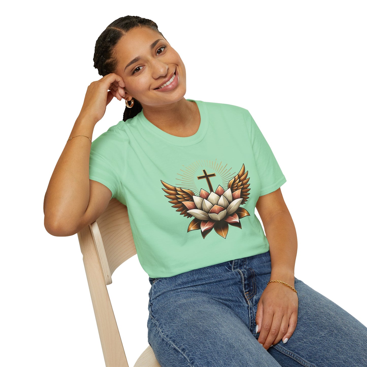 Faith-Inspired Lotus Design Women's T-Shirt