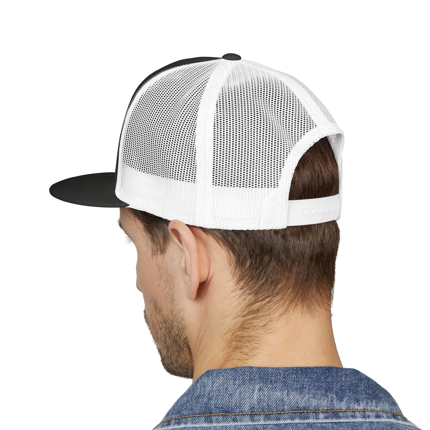 Bible & Barbell White Boxed Logo 5 Panel Trucker Cap