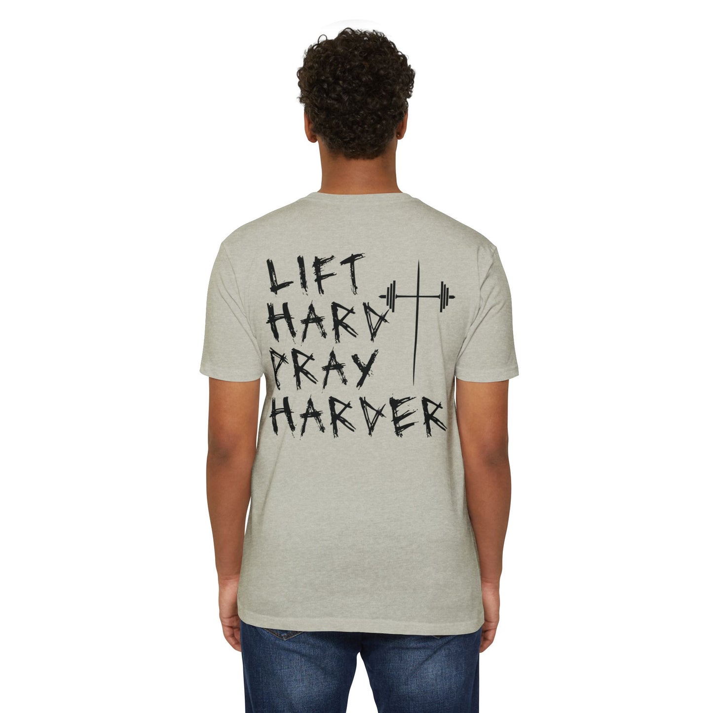 Lift Hard Pray Harder Unisex T-Shirt, Motivational Gym Tee