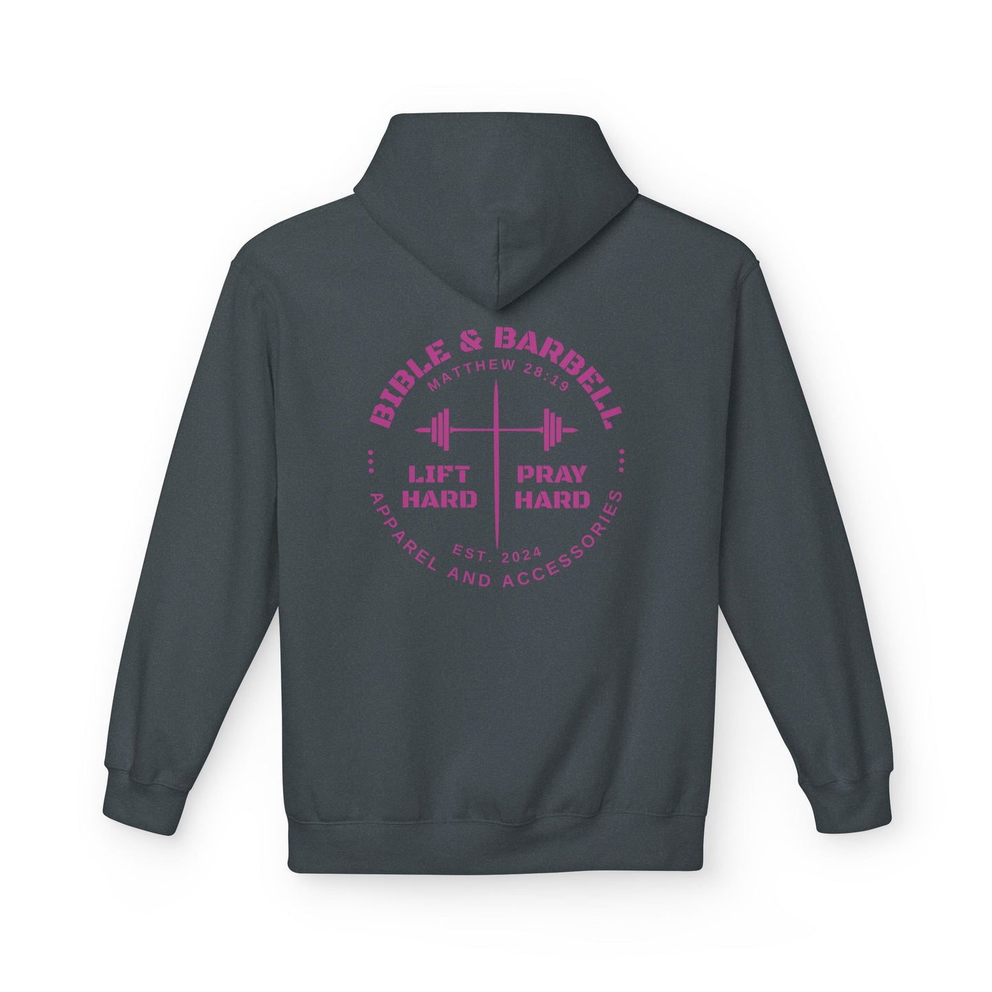 Bible & Barbell Pink Logo Hoodie
