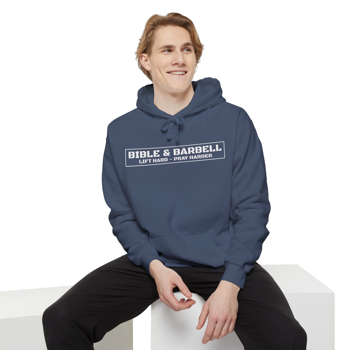 Bible & Barbell Logo Unisex Hoodie, Fitness Apparel for Gym Lovers