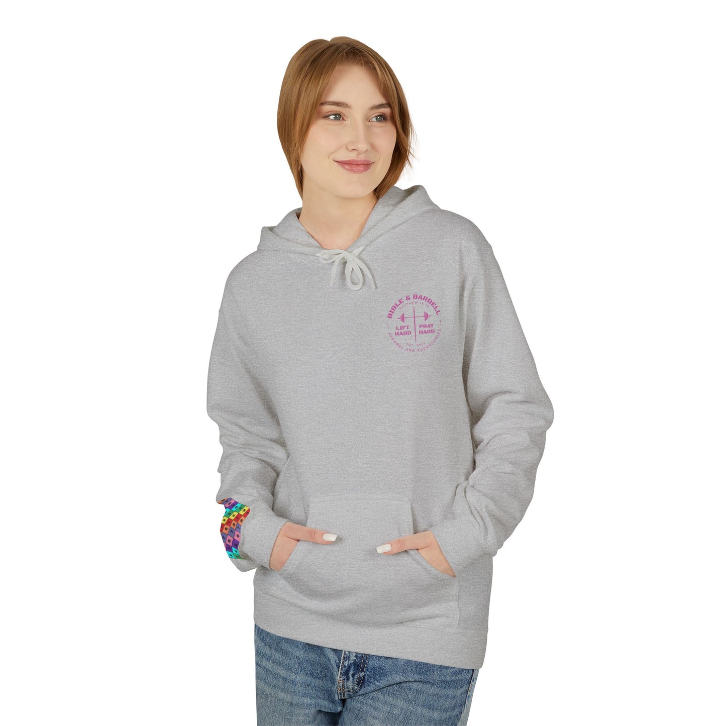 Bible & Barbell Pink Logo Hoodie