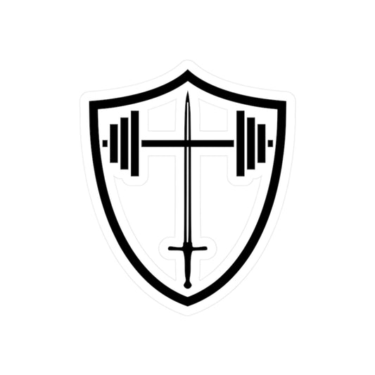 Bible & Barbell Logo Vinyl Sticker — Gym Decal
