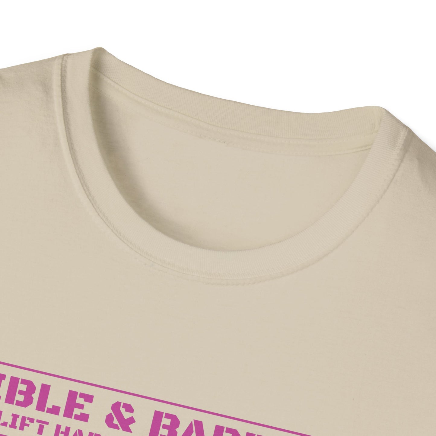 Bible & Barbell Pink Boxed Logo T-Shirt