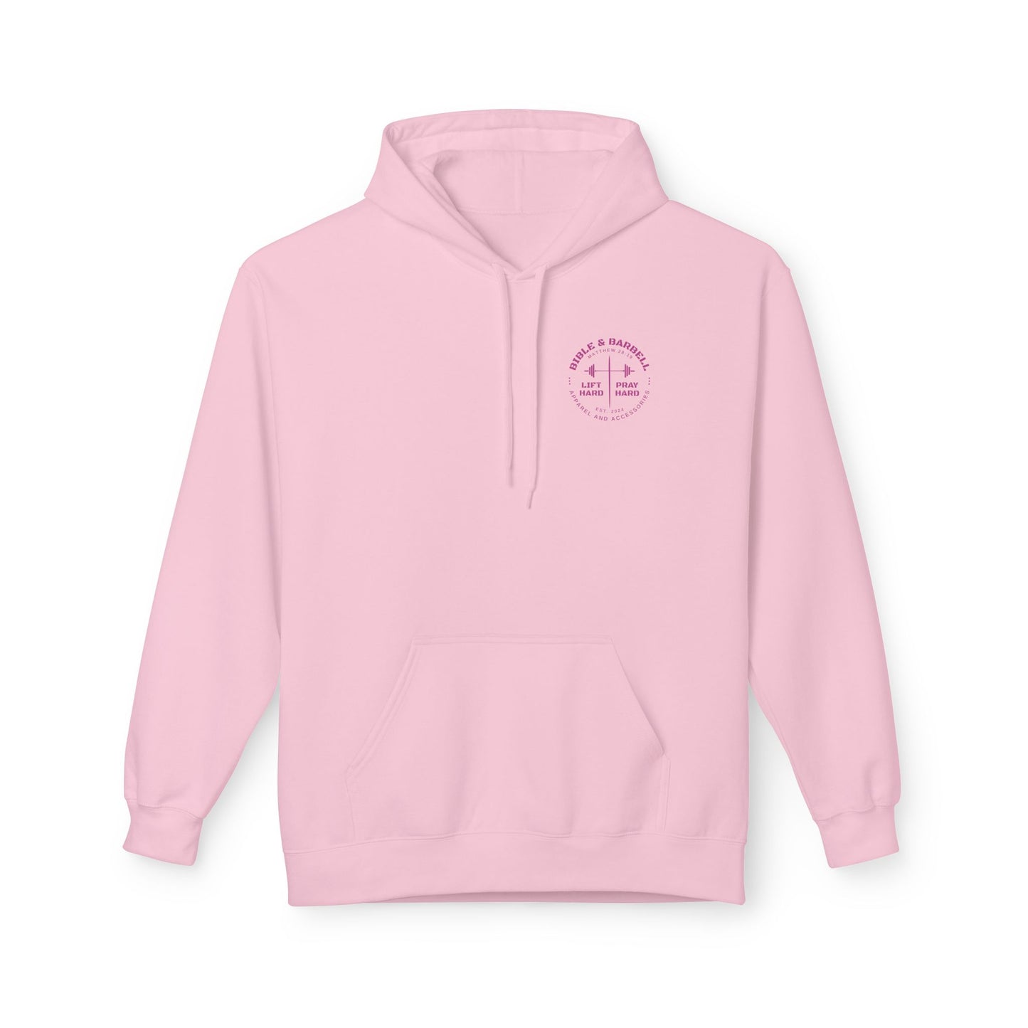 Bible & Barbell Pink Logo Hoodie