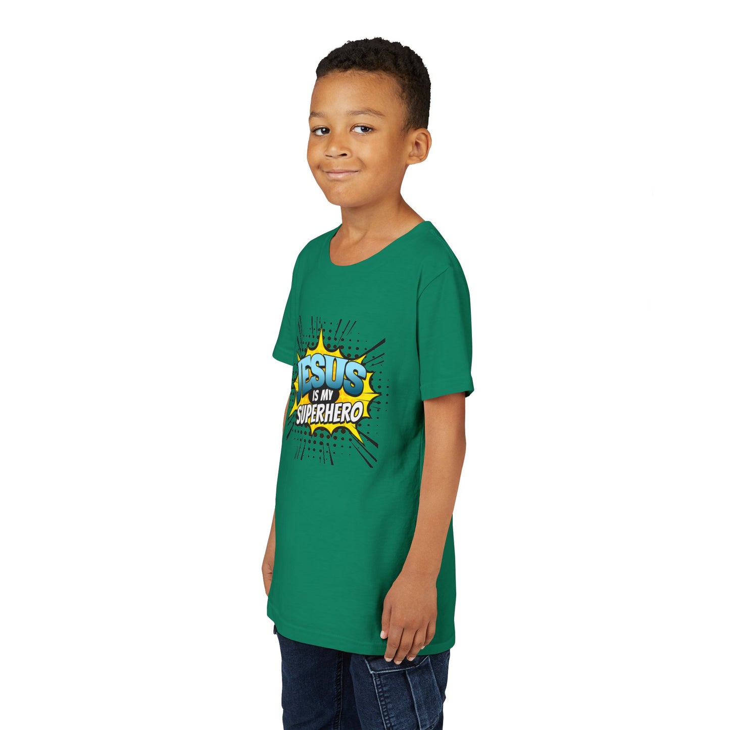 Jesus Is My Superhero Youth Tee