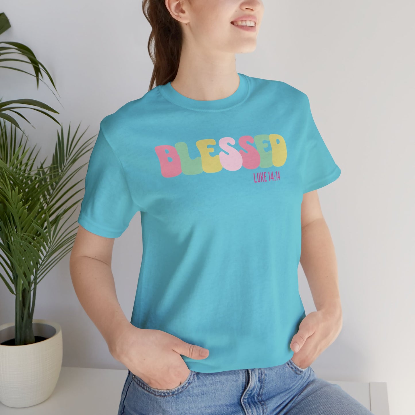 Blessed - Luke 14:14 Unisex Jersey Tee