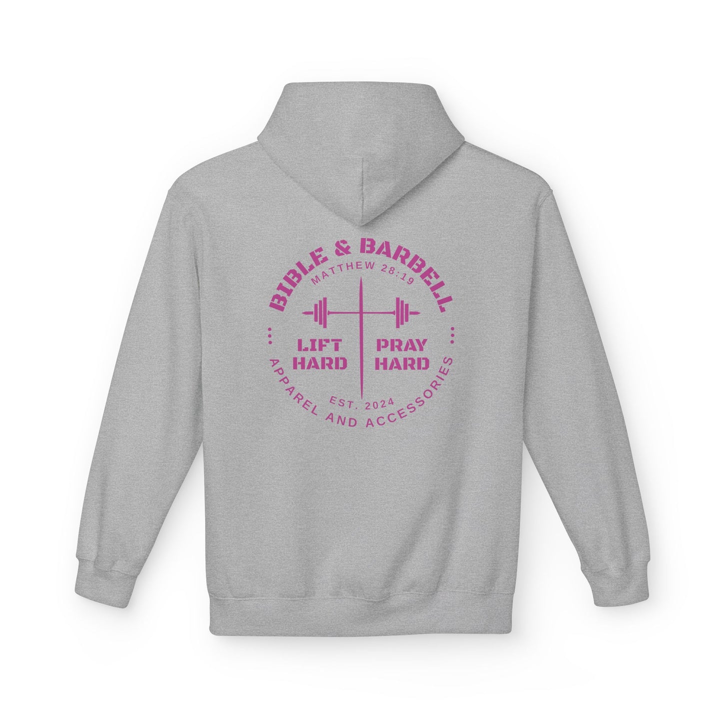 Bible & Barbell Pink Logo Hoodie