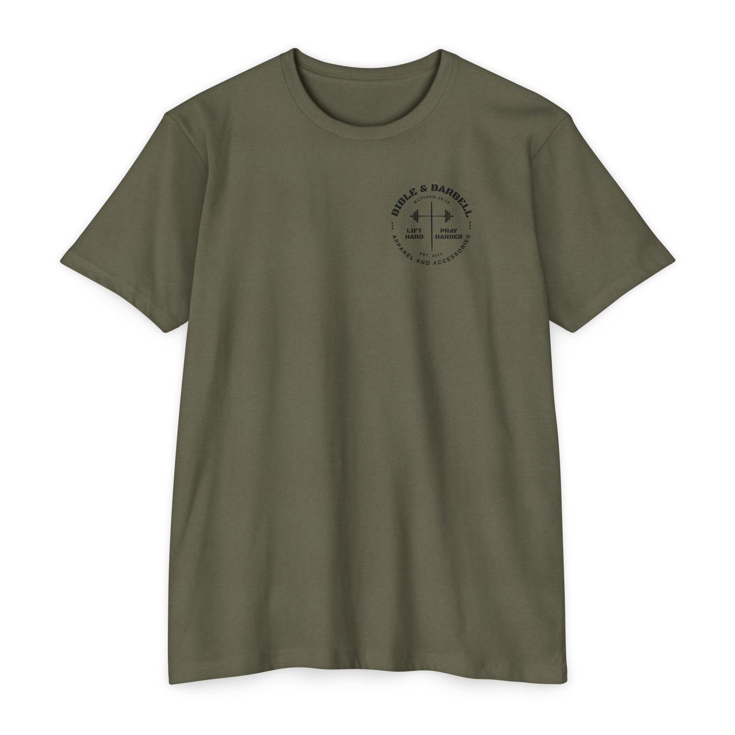 Strong & Courageous Lion Graphic T-Shirt, Joshua 1:9 Motivational Tee, Unisex Shirt, Strength Apparel, Gift for Him, Faith-Based Clothing