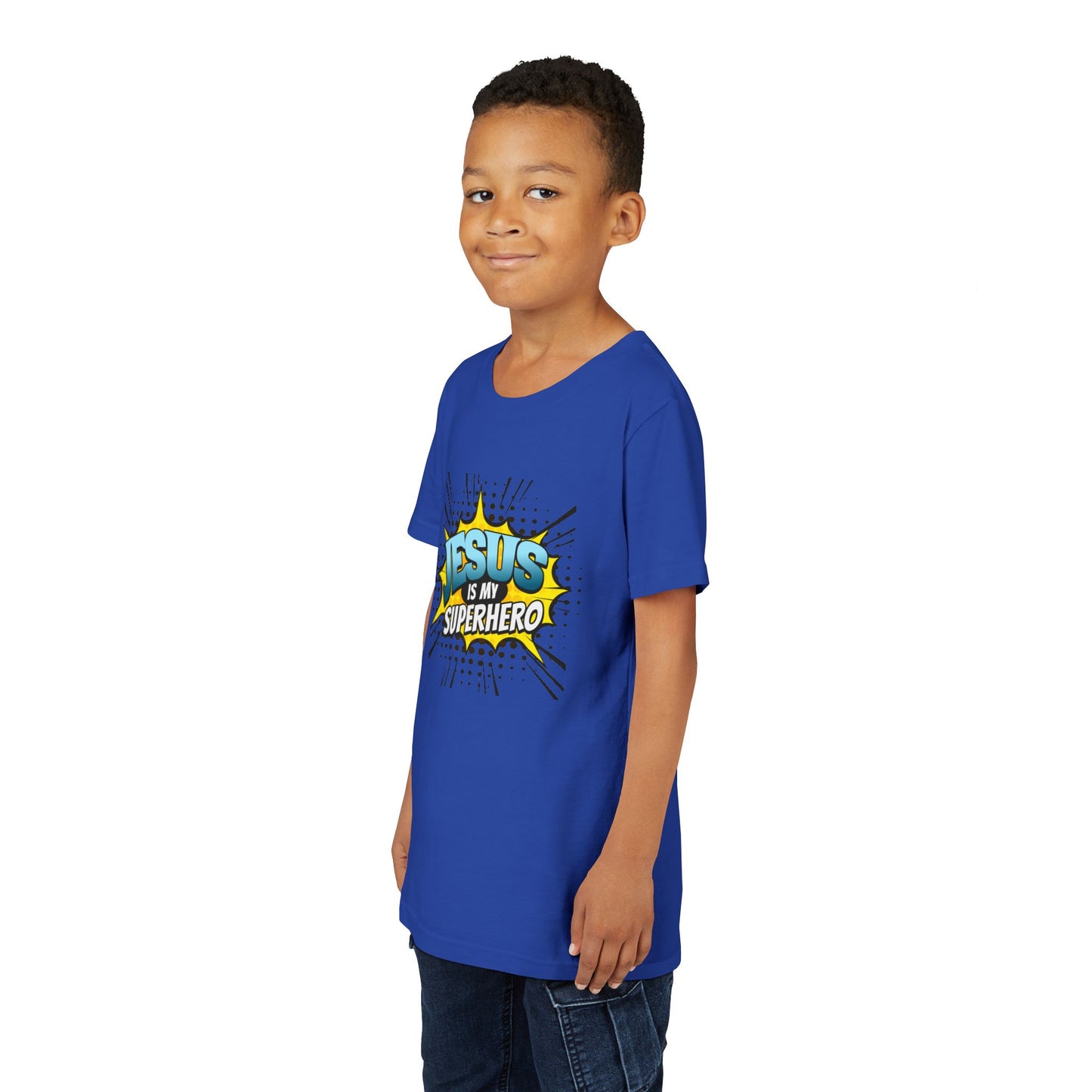 Jesus Is My Superhero Youth Tee