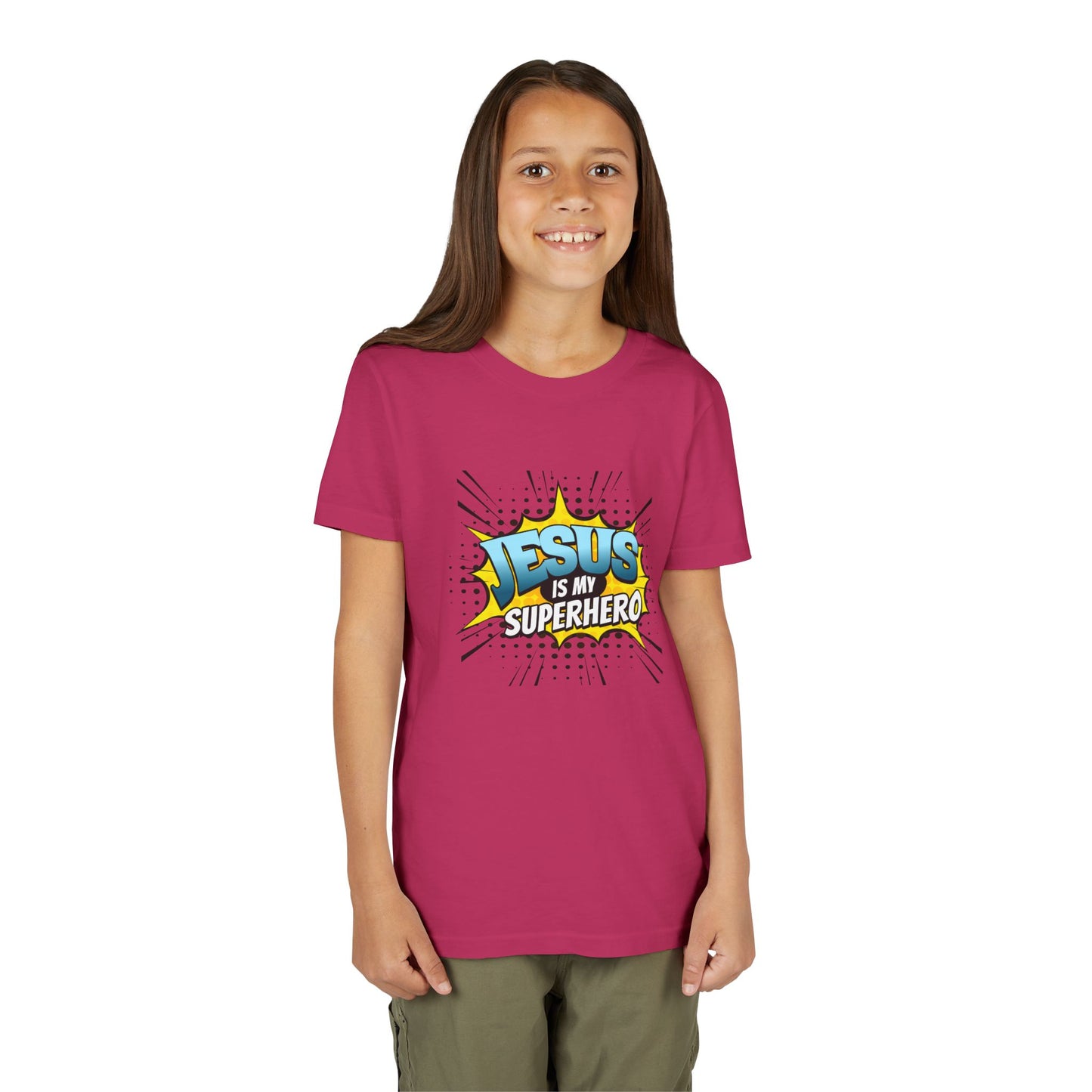 Jesus Is My Superhero Youth Tee