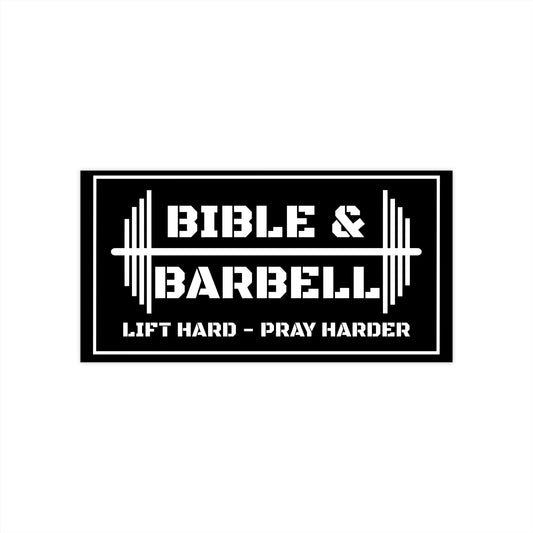 Bible & Barbell Bumper Sticker