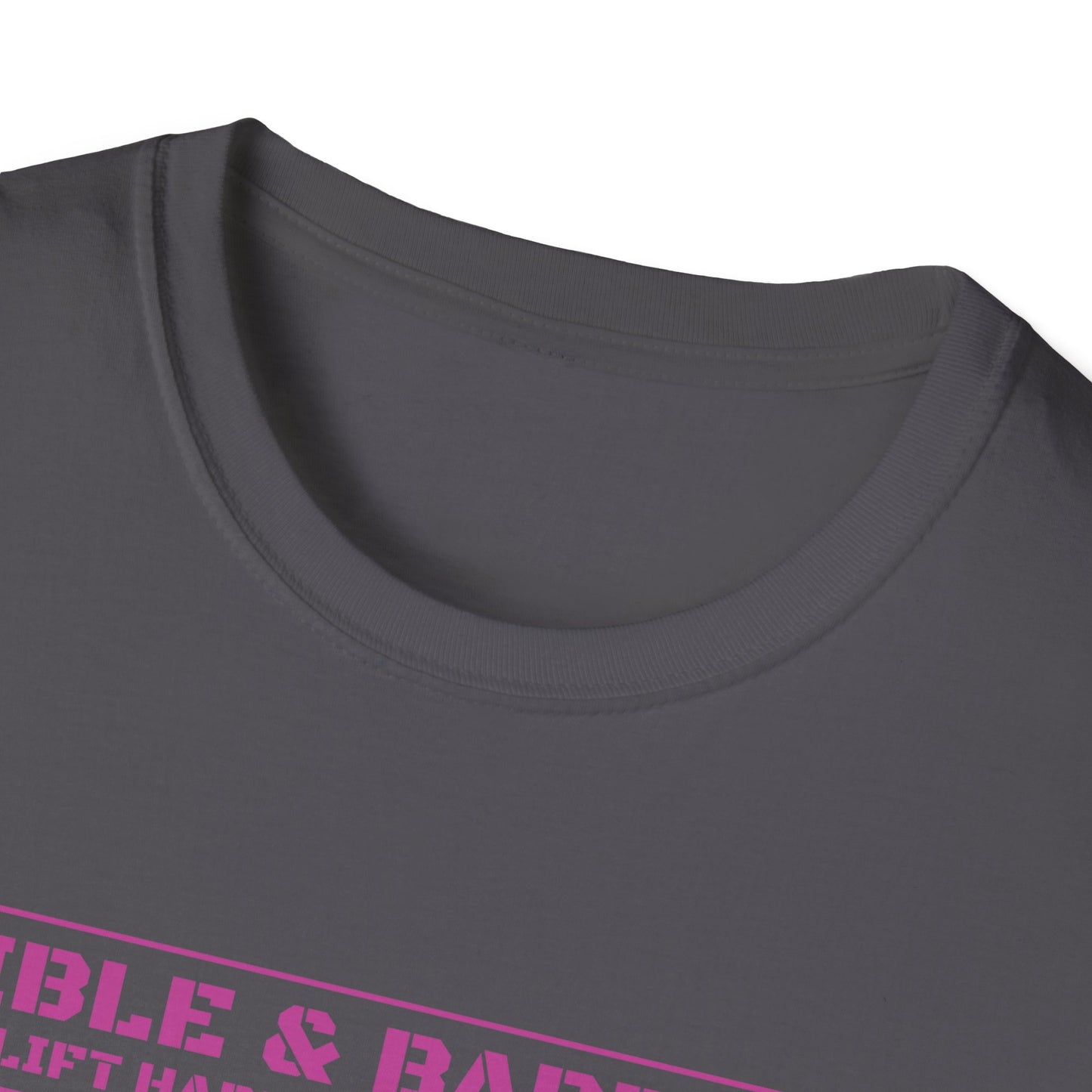 Bible & Barbell Pink Boxed Logo T-Shirt