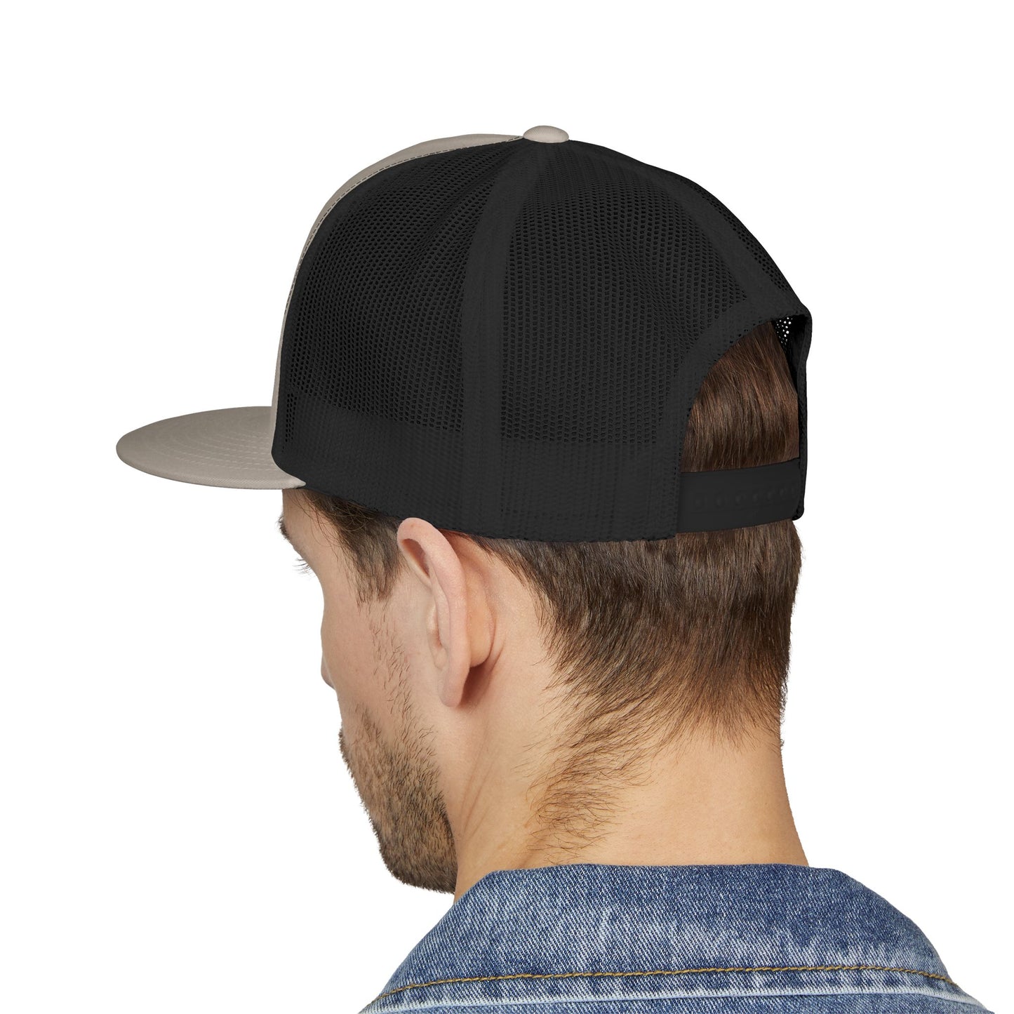 Bible & Barbell White Boxed Logo 5 Panel Trucker Cap