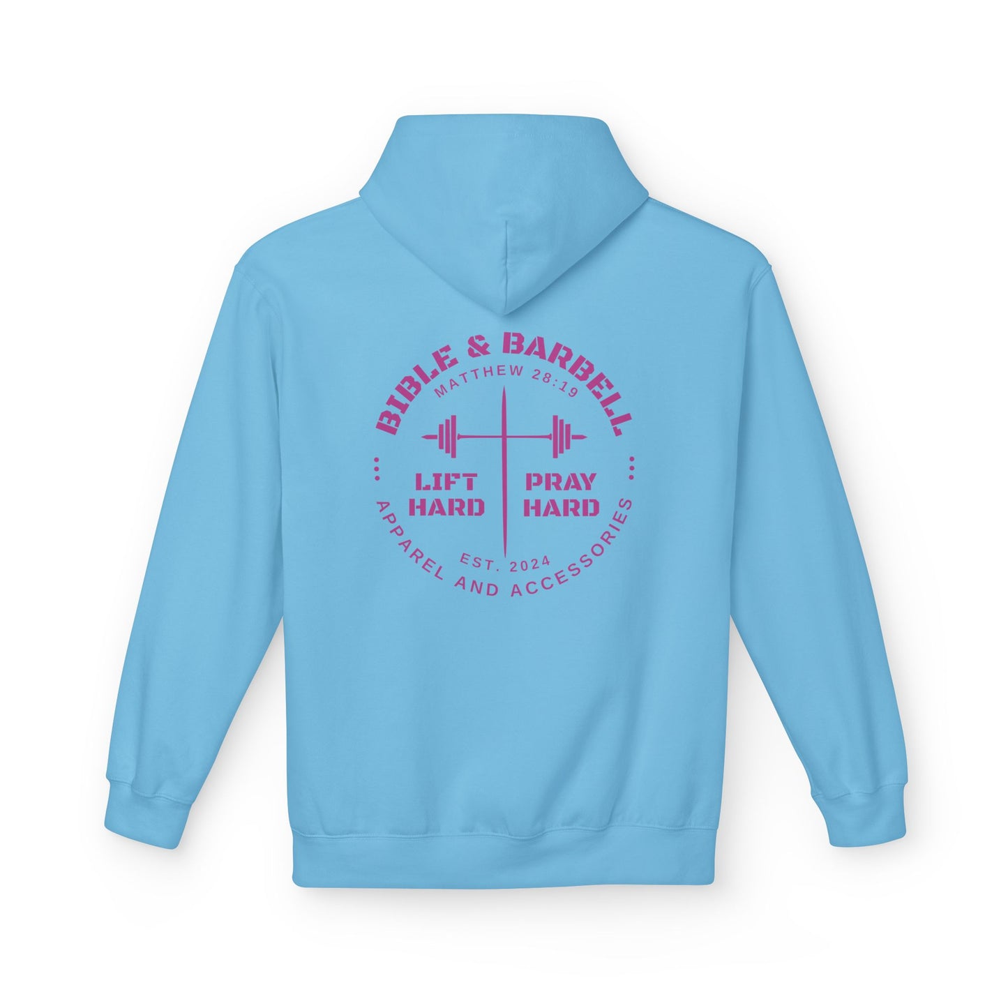 Bible & Barbell Pink Logo Hoodie
