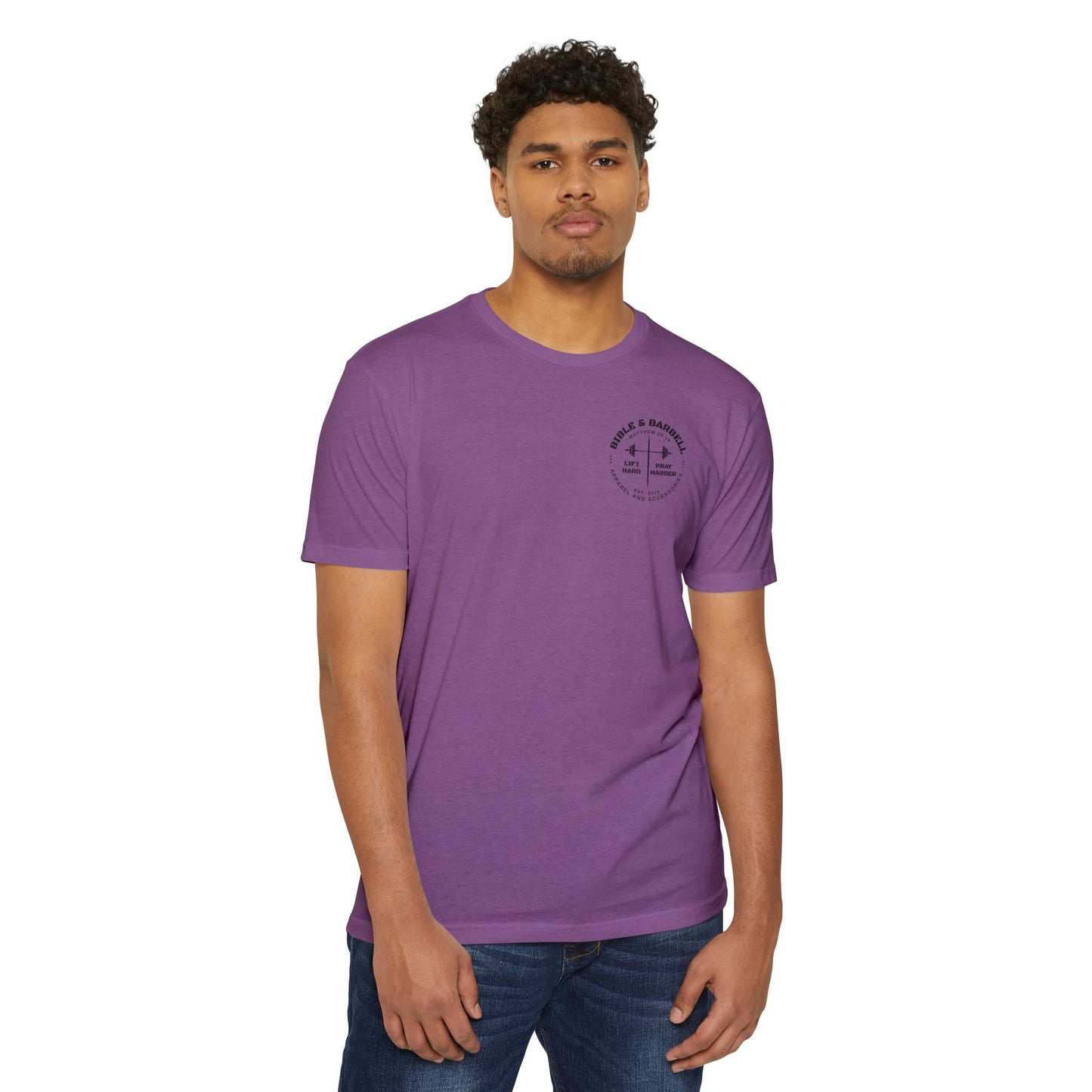 Lift Hard Pray Harder Unisex T-Shirt, Motivational Gym Tee