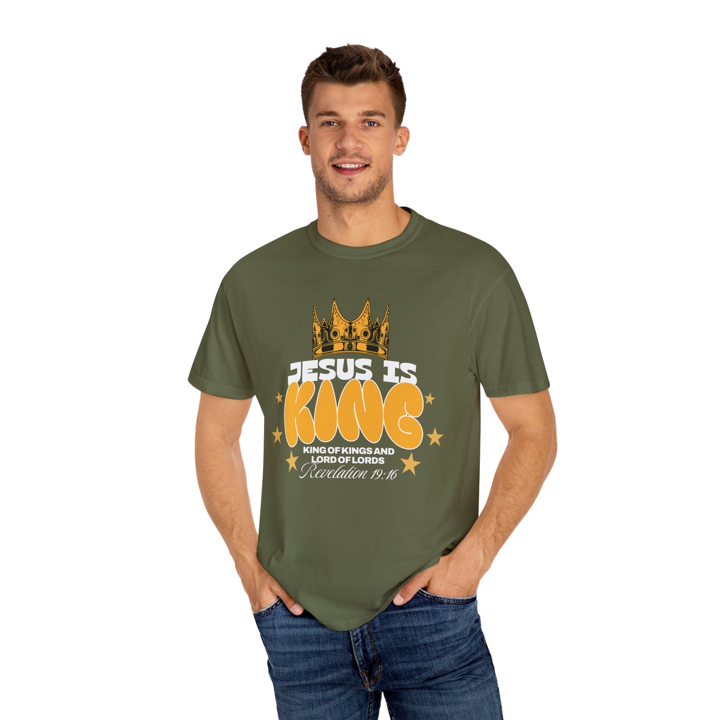 Jesus Is King Garment-Dyed Unisex T-shirt