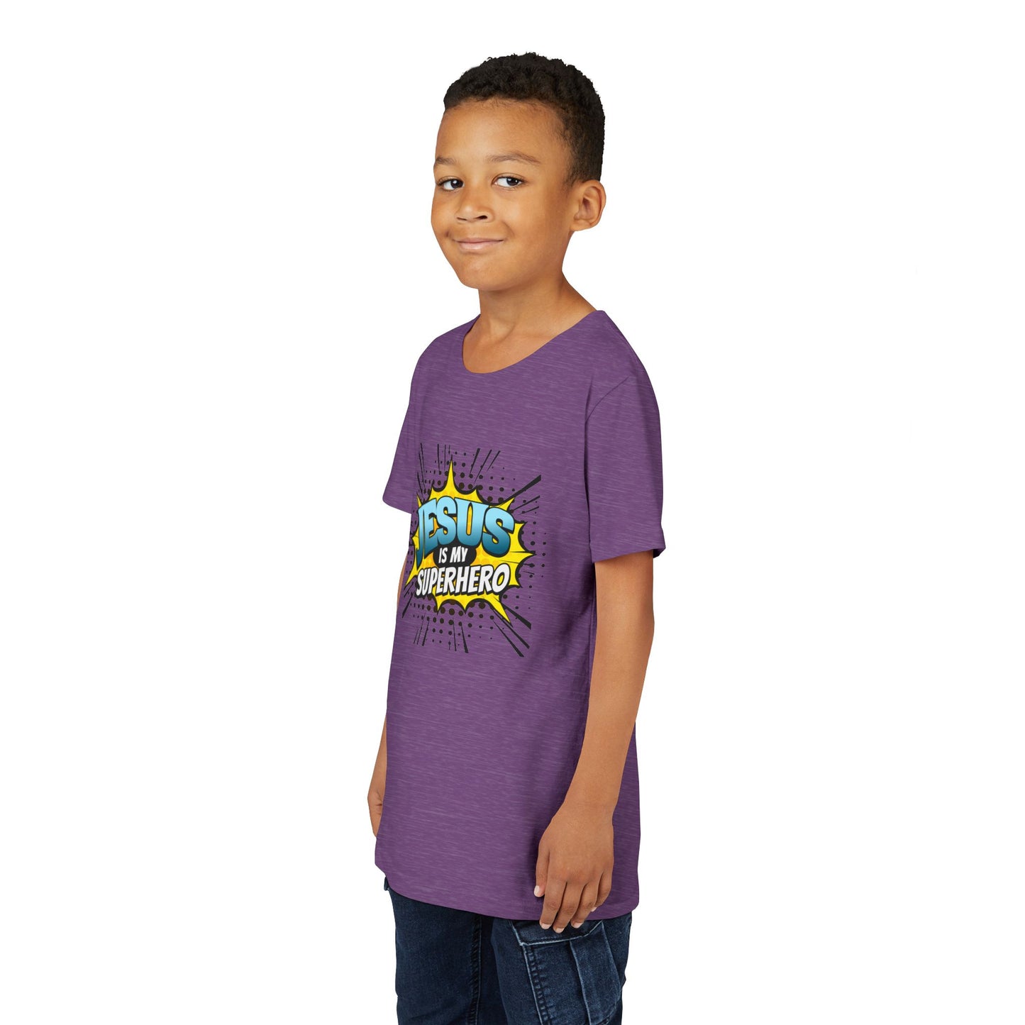 Jesus Is My Superhero Youth Tee