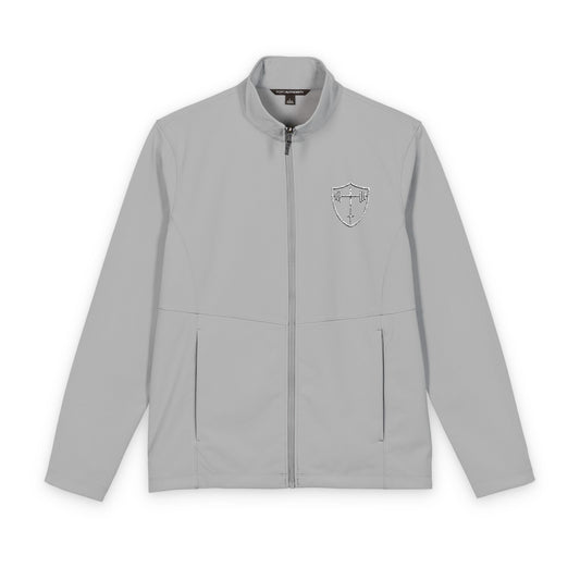 Men's Soft Shell Jacket — Subtle Crest Chest Logo, Lightweight Windbreaker