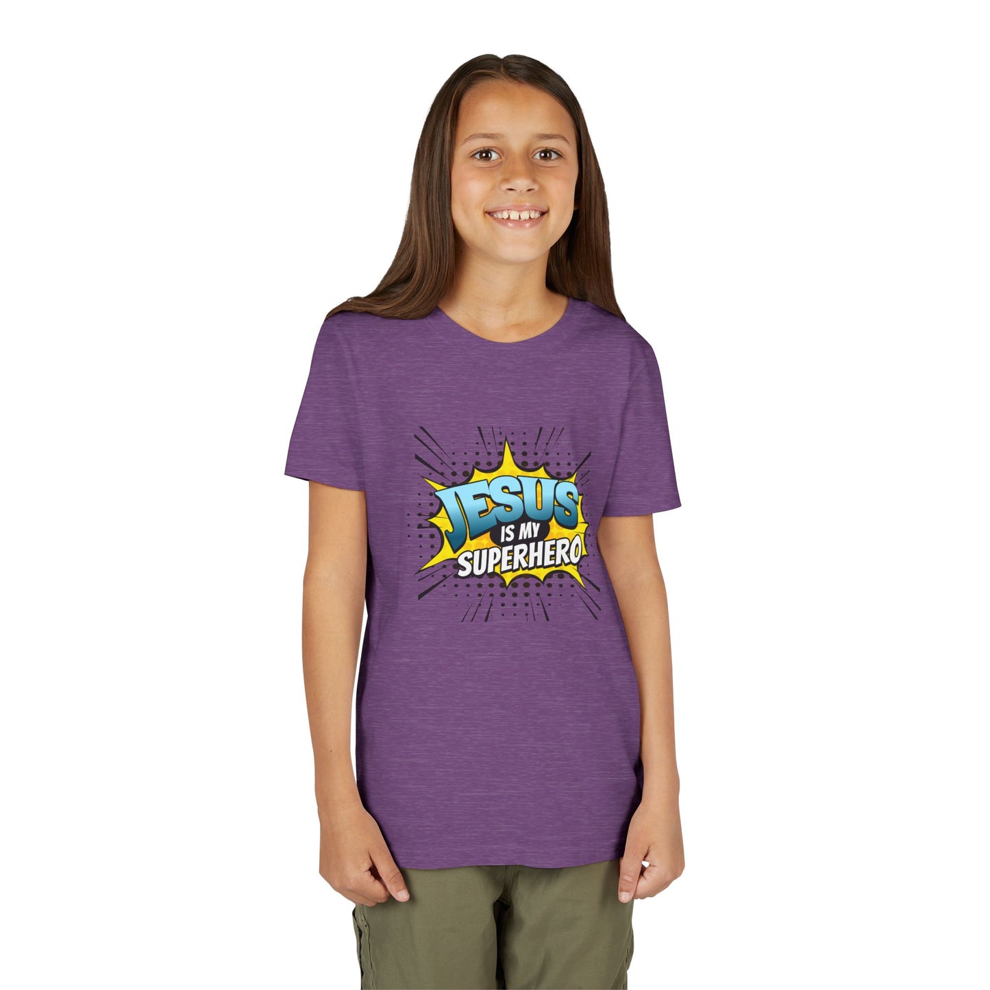 Jesus Is My Superhero Youth Tee